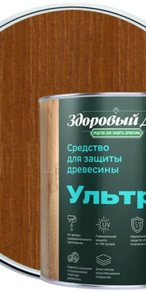 Антисептик для дерева Здоровый Дом Ультра 0,8л тик