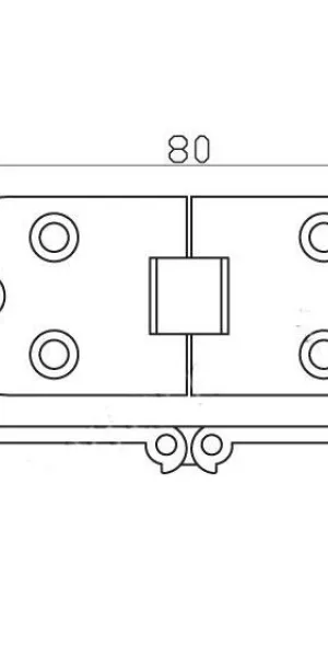 Петля барная L80 W30 секретерная