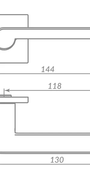 Раздельная ручка PUNTO K.ARC.Q52.STEP BL-24 чёрный