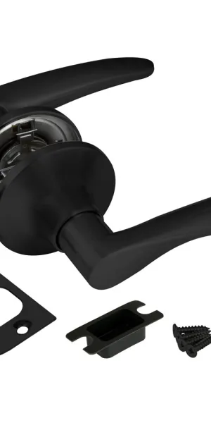 Ручка защелка PUNTO DK620 BL-PS без фиксатор, чёрная  44527