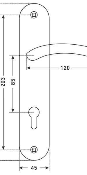 Ручки дверные Аллюр 132-1 85мм, CP хром 12444