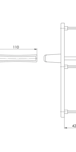 Ручки Punto на планке HANDLE.92.25.67-75 RAL 9016 белые
