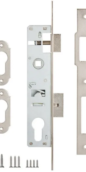Корпус Kale kilit (Кале килит) узкопрофильного замка с защёлкой 153 (20 mm) w/b (никель)