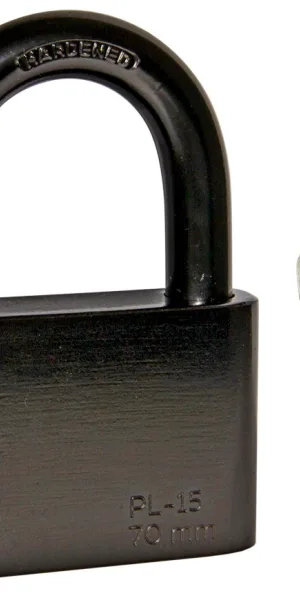 Замок навесной "Fuaro" PL-15-70 Black, 4 ключа