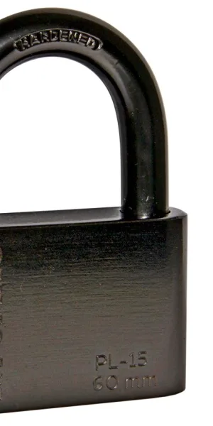 Замок навесной "Fuaro" PL-15-60 Black, 4 ключа