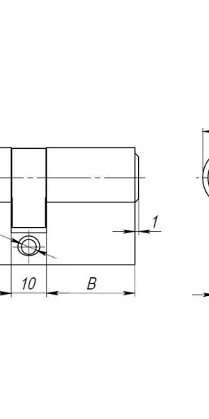 Личинка 70мм Ajax AX100/70 хром, 5 ключей 39829