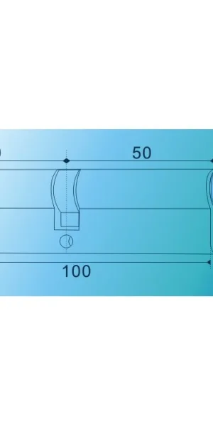 Личинка 100мм  MSM N100 (50*50) латунь, ключ-ключ  /4010/