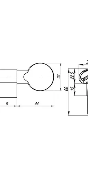Личинка "FUARO" 110мм  D-PRO502/110 50+10+50 хром, 5 ключей