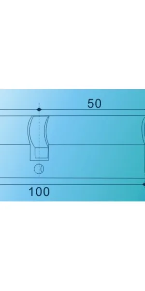 Личинка 100мм  MSM C100 (50*50) латунь, перфо. ключ-ключ