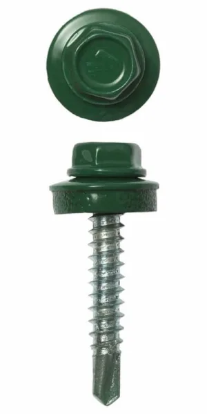 Саморез кровельный 5,5х19мм RAL6005 зелёный