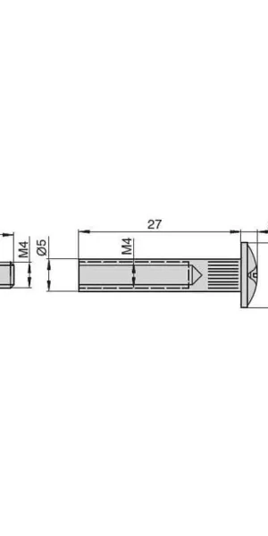 Стяжка мебельная винтовая D5mm M4x27