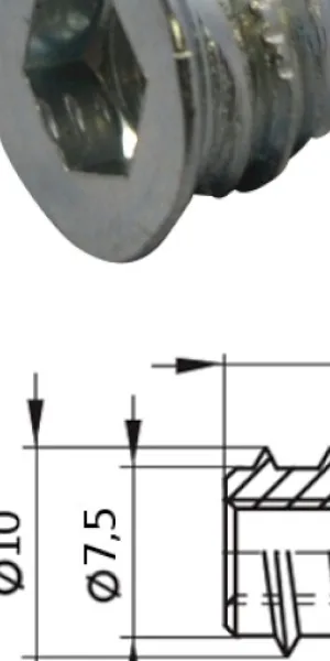 Футорка мебельная М6, Ø10, L10мм, метрическая, уп -20шт