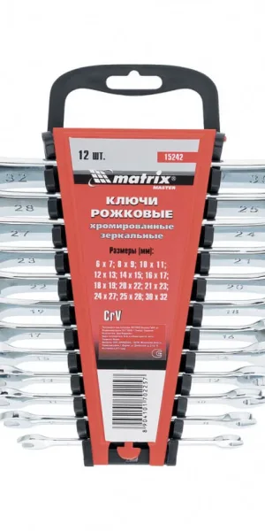 Набор ключей рожковых Matrix-master 12шт 6-32мм арт 15242
