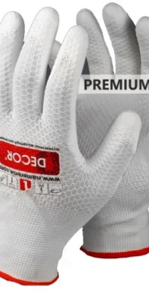 Перчатки  DECOR PREMIUM прорезиненные, размер L (12/600шт) 507-002