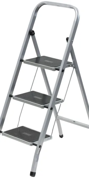 Стремянка 3 ступени с резиновым ковриком сталь Zalger 511-3