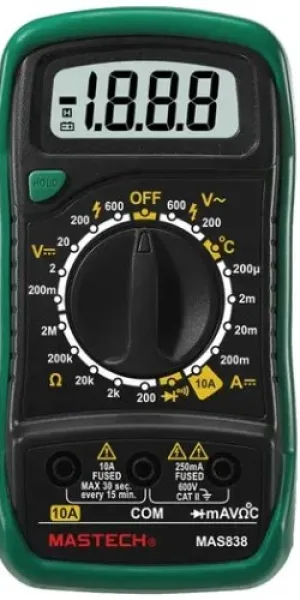 Мультиметр MAS838 Mastech, 13-2008