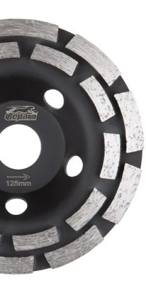 Чашка алмазная 125х22,2мм двухрядная GEPARD  GP0808-125