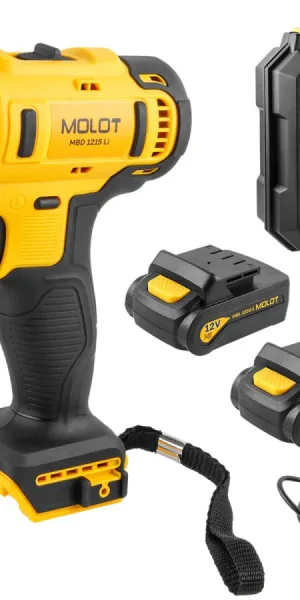 Дрель аккумуляторная Шуруповерт MOLOT MBD 1215 Li 12В, 35Н*м, 2х2А*ч кейс 1335568