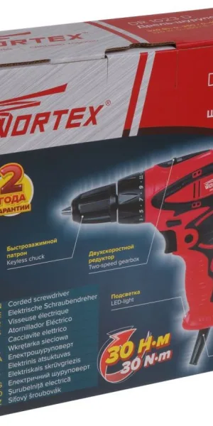 Дрель-шуруповерт WORTEX DR 1023D 320Вт, 30Нм. 0-1000об/мин, 6мм, DR1023D0029