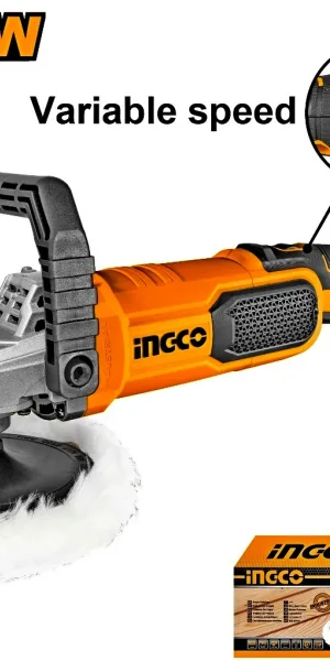 Машина полировальная INGCO AP 140016 Industrial 180мм, 1400Вт, 1500-3600об/мин, М14