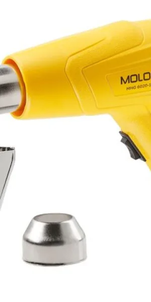 Термовоздуходувка MOLOT MHG 6020-1 в кор + набор сопл 2000 Вт 2 скор 350-600 °С  0334325