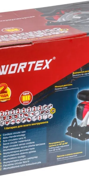 Пила циркулярная WORTEX CCS 1816-1 18Вт, 165х20мм, до 55мм, 4.5кг аккумуляторная 0329202