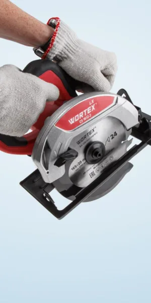 Пила циркулярная WORTEX LX CS 1612-2  1200 Вт 160х20х24Т пропил в дереве (90°/45°) 53/34 мм 1333555