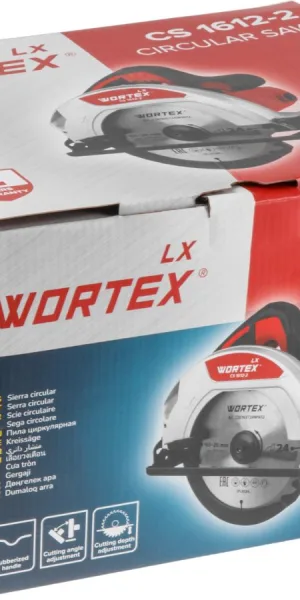Пила циркулярная WORTEX LX CS 1612-2  1200 Вт 160х20х24Т пропил в дереве (90°/45°) 53/34 мм 1333555