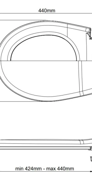Сиденье для унитаза Альфа  AV Engineering