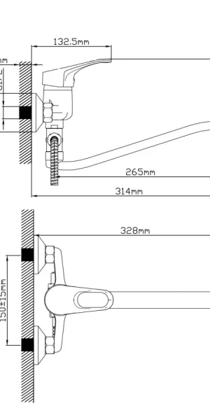 Смеситель AV Engineering для ванны AVBAS7-A294-421 Lt D40 серия BAS