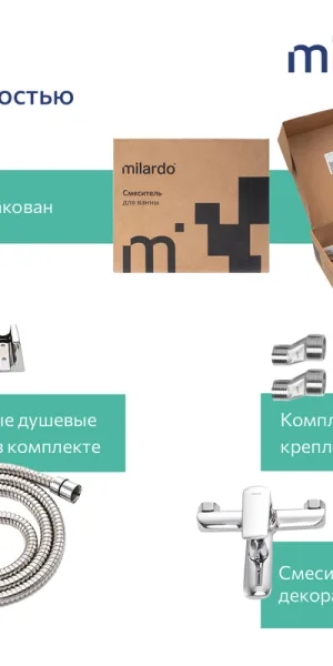 Смеситель Milardo MAKSB00M02 Макс для ванны