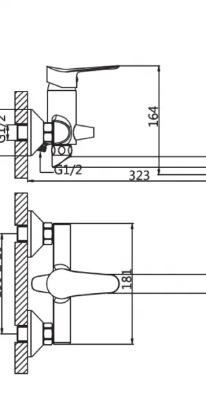 Смеситель AV Engineering для ванны AVLAW7-A589-638 Lt D35 серия LAW