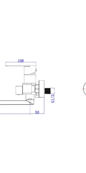 Смеситель AV Engineering для ванны AVLES7-BW0 (SUS 304) D35 серия LES