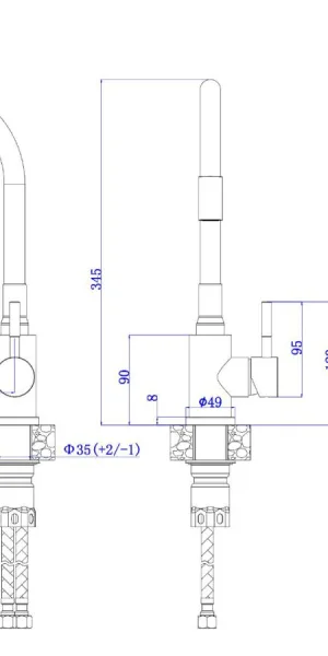 Смеситель AV Engineering для кухни AVROM4-A107-449