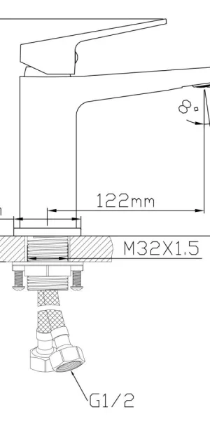Смеситель AV Engineering для умывальника AVPOS1-A171-110
