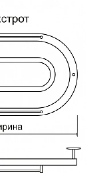 Полотенцесушитель 320х500 1" П-образный ФОКСТРОТ