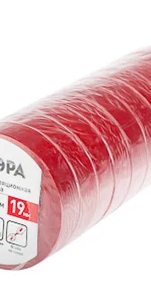Изолента ПВХ ЭРА 15мм*10м красная, С0036556