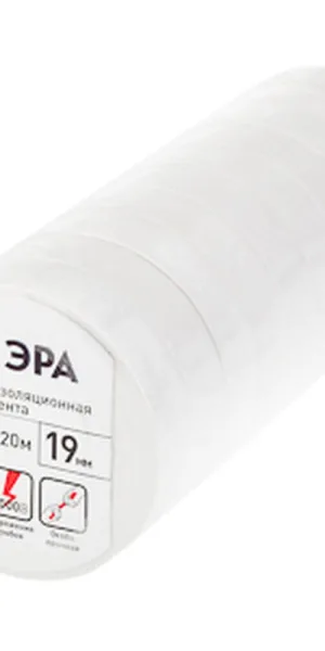 Изолента ПВХ Эра 19мм*20м  белая С0036542