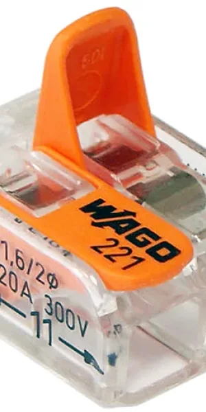 Клемма WAGO 221-412, 2 провода 0.14-4.0мм