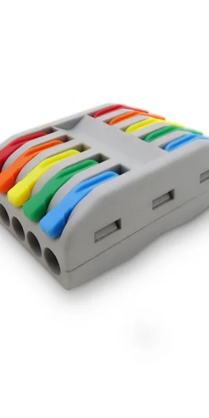 Клемма "DEFA" PCT-2-5 (Color) на 5х0,08-4/2,5 мм² проходная, на 5 направления (флажок)