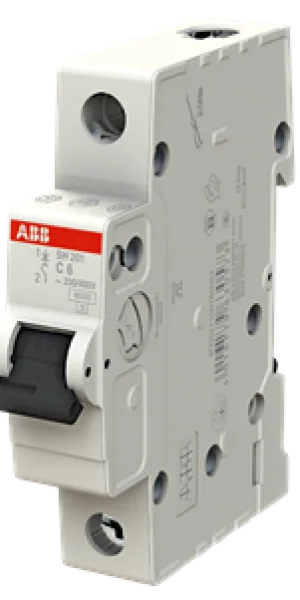 Автоматический выключатель ABB SH201 1п C  6А 6кА 2CDS211001R0064 модульный