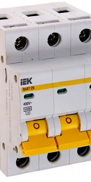 Автоматический выключатель ИЭК 3п С 20А ВА 47-29 4,5кА MVA20-3-020-C