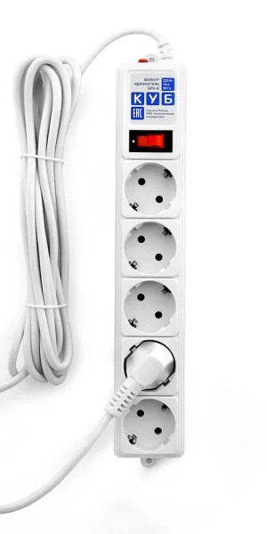 Фильтр сетевой POWER CUBE SPG-B-6  (5гнёзд,  1.9м) серый  04946