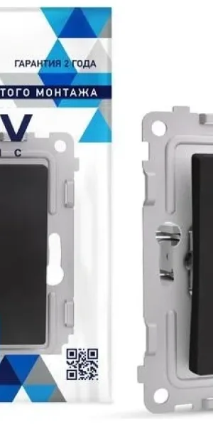 Выключатель TOKOV Pixel 1кл С/У, 10А, IP20 проходной, карбон TKE-PX-P1-C14