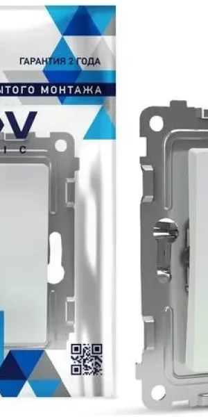 Выключатель TOKOV Pixel 1кл С/У, 10А, IP20 проходной, перламутр TKE-PX-P1-C04