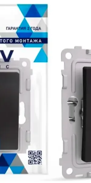 Выключатель TOKOV Pixel 2кл С/У, 10А, IP20 карбон TKE-PX-V2-C14