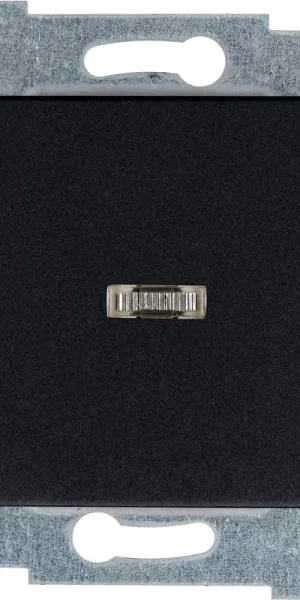 Выключатель АКСИОМА, антрацит, 1кл, с подсветкой С110-448, 121038