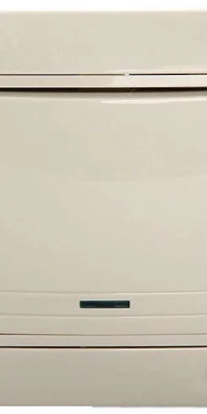 Выключатель Лезард 1кл С/У подсветка, крем 701-0303-111