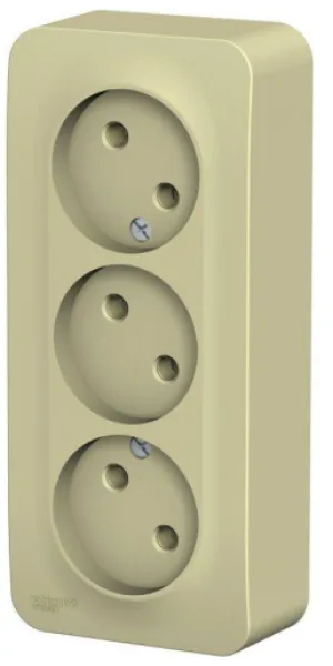Розетка "SchE" Blanca О/У 3м б/з 16А IP20 бежевая BLNRA000317