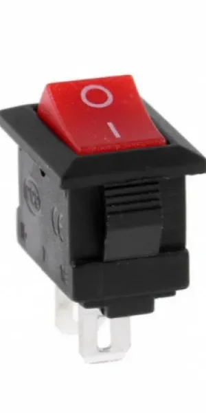 Выключатель клавишный REXANT 36-2011 ON-OFF 250V 3А (2с) Micro, красный